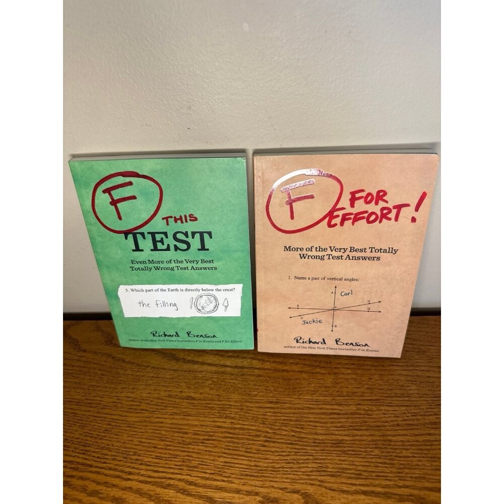 F this test and f for effort funny book bundle comedy